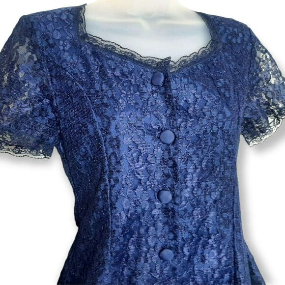 Extra Femme Collection Vintage 80s Lace Playsuit Romper sz 3 - Picture 4 of 8